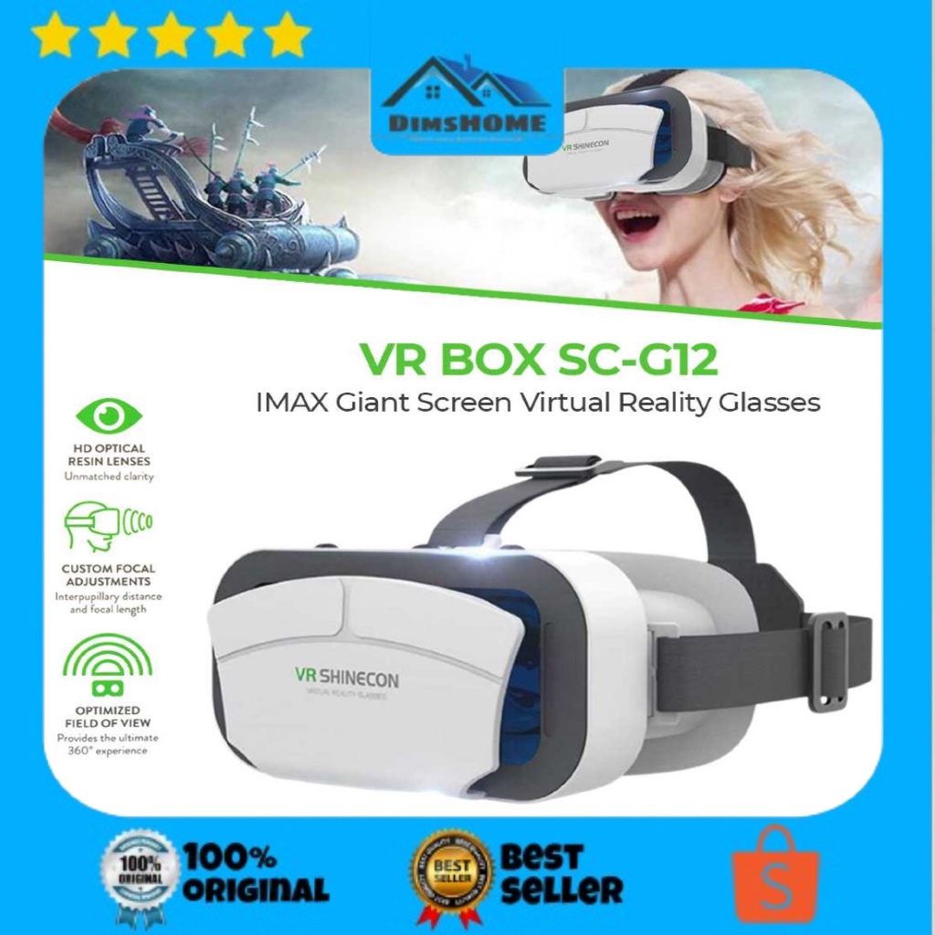 Shinecon VR Box IMAX Giant Screen Virtual Reality Glasses - SC-G12