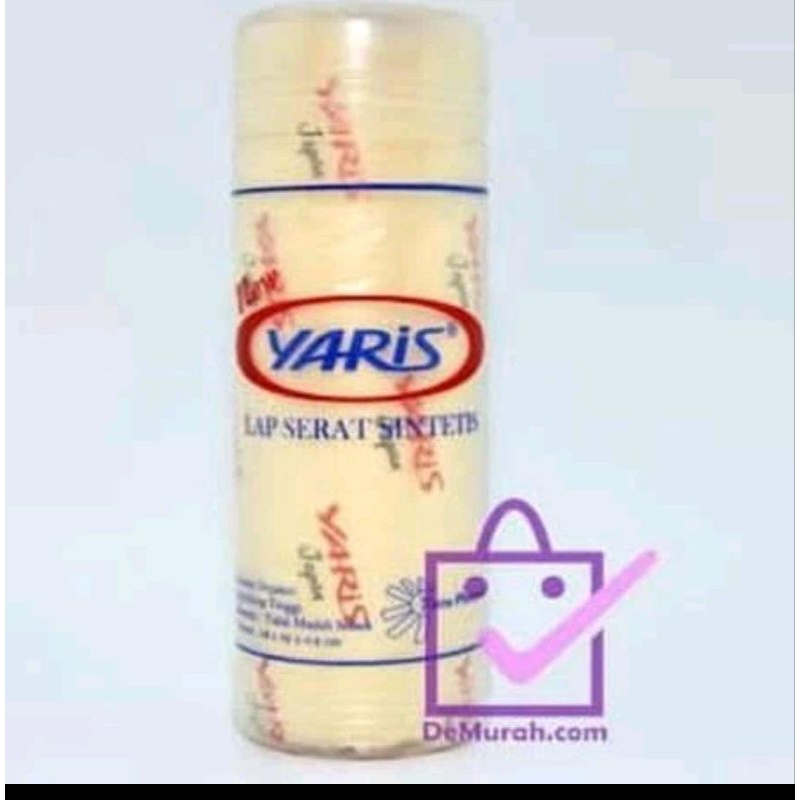 Kanebo Serat Synthetic Yaris + Tabung Lap Handuk Fiber Karet Kain Lap Mobil Kaca Meja Dapur Lemari K