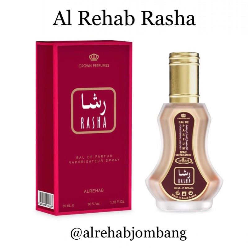 Parfum Al Rehab Rasha 35ml Spray Original Parfum Arab