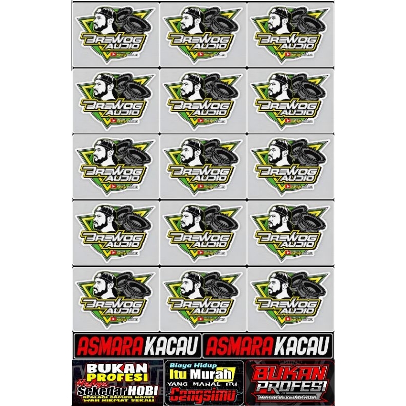 

STIKER BREWOG AUDIO ISI 15+KATA2 BAHAN ANTI AIR(VYNIL)
