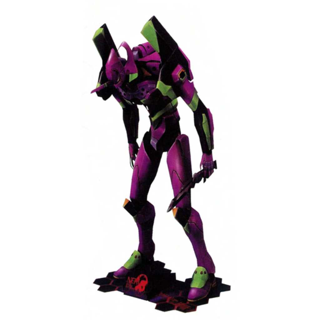 

DIY Papercraft lembar Kertas Pola Mecha Neon Genesis Evangelion EVA 01 full color