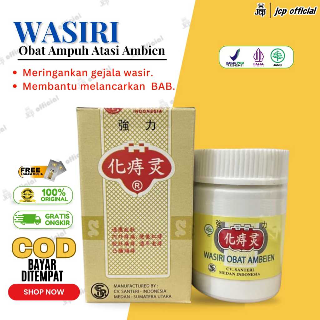 Wasiri (Isi 100 Pil) - Obat Wasir dan Ambeien Ampuh Original BPOM