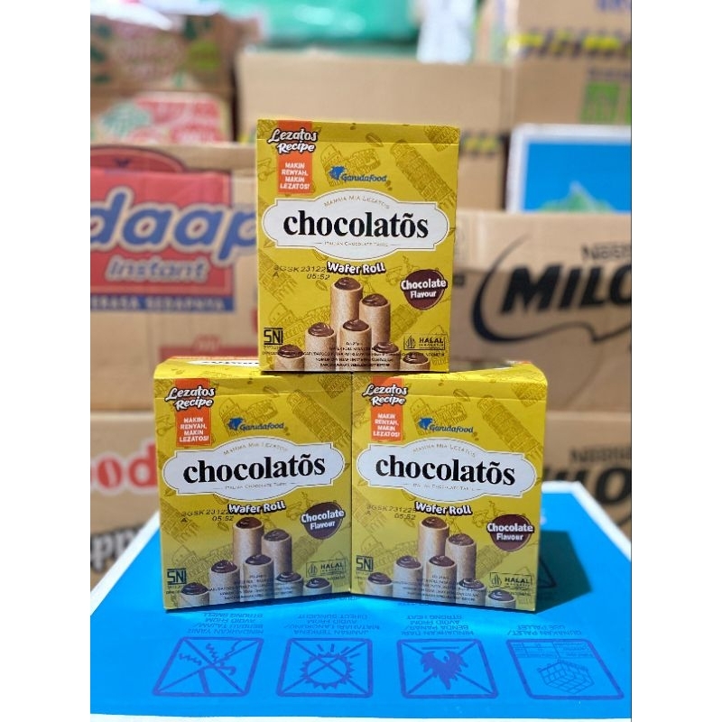 

CHOCOLATOS CHOCOLATE FLAVOUR GARUDA FOOD [1 BOX ISI 24 PCS/9GR]