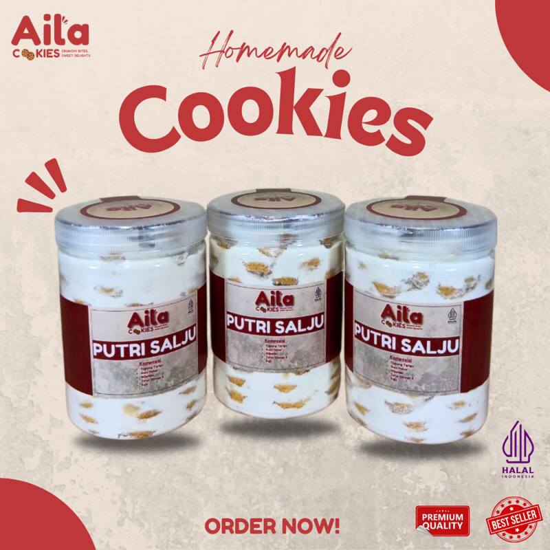 

Kue Kering Putri Salju Cookies Lebaran Premium 600gram Aila Cookies