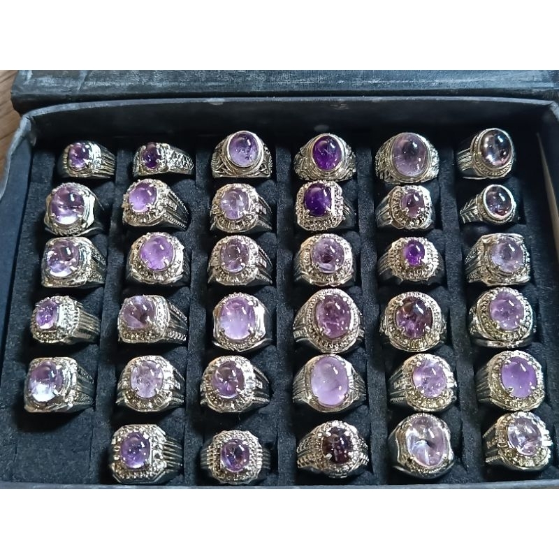 cincin batu kecubung asli