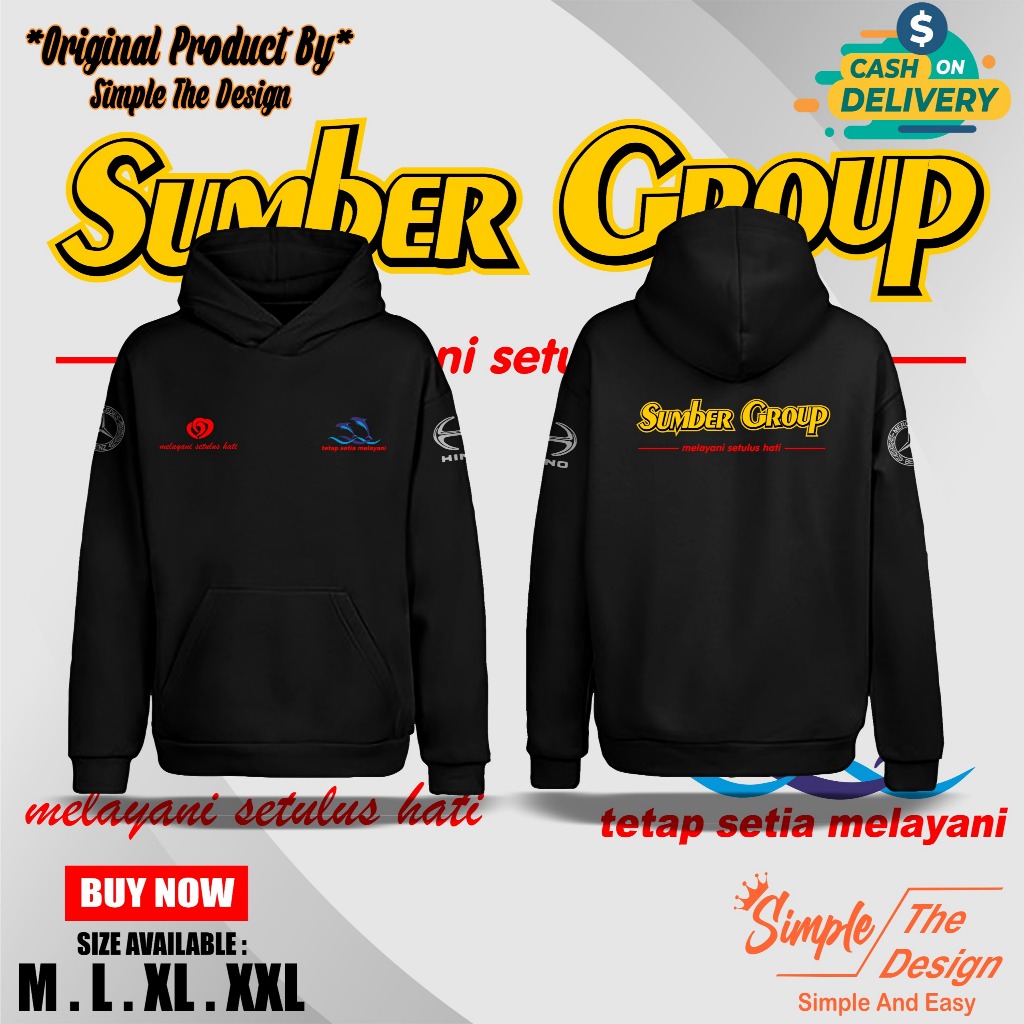 Hoodie Sumber Group terbaru Bahan Fleece Nyaman Dipakai Hoodie Distro Sumber Group Terbaru