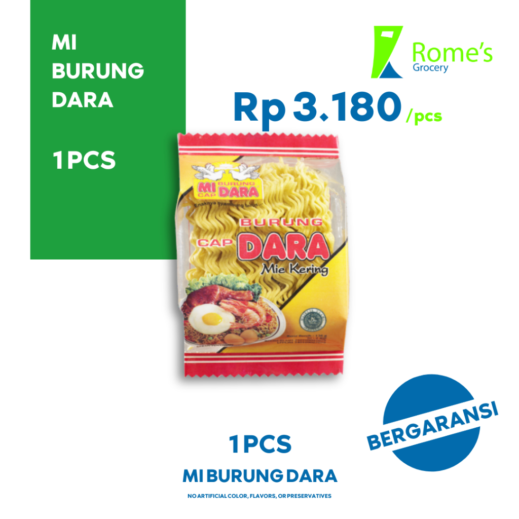 

Mie Burung Dara Merah (Mie Telur) | 136 gram | Bergaransi | Rome’s Grocery’s