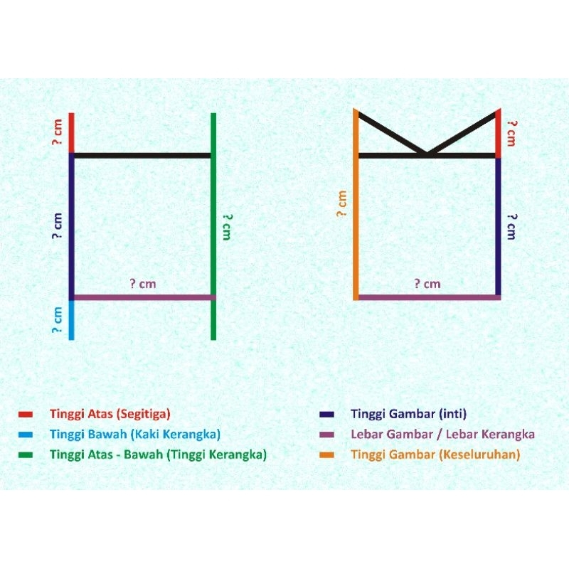 Damar Kurung CUSTOM ukuran Kerangka