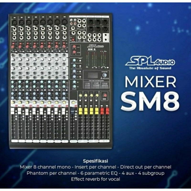 Mixer SPL Audio Mixer SM 8 Original harga promo