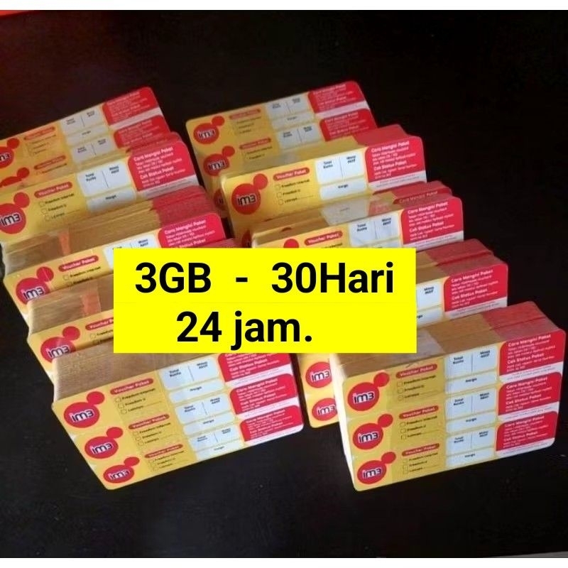 Voucher indosat m3 3gb 30hari jatim