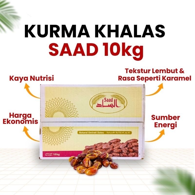 

PROMO!!! Kurma Khalas Saad 10kg Kualitas Super