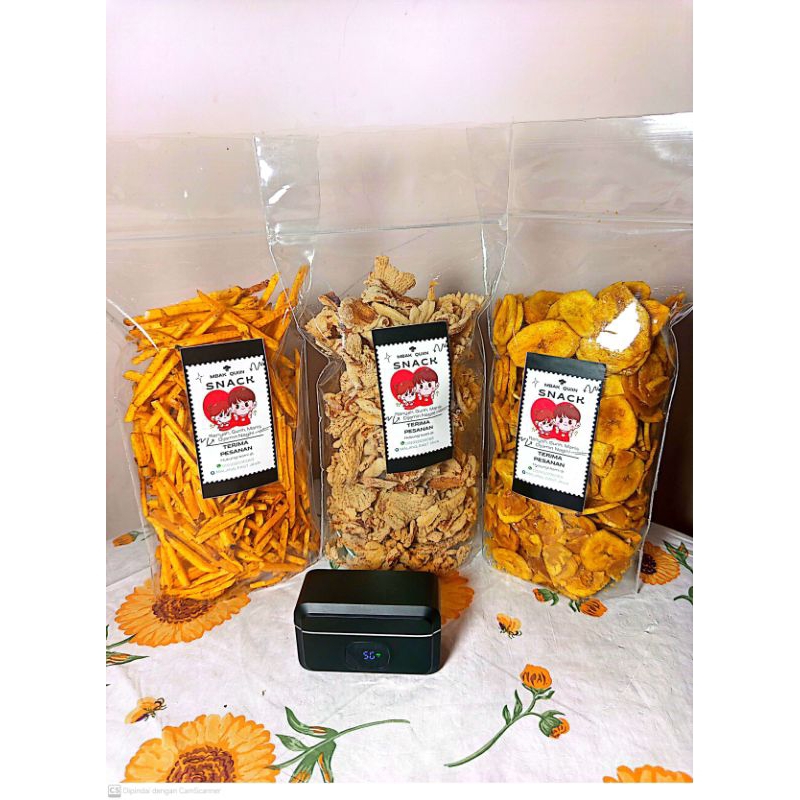 

KERIPIK TALAS + JAMUR CRISPY + KERIPIK PISANG