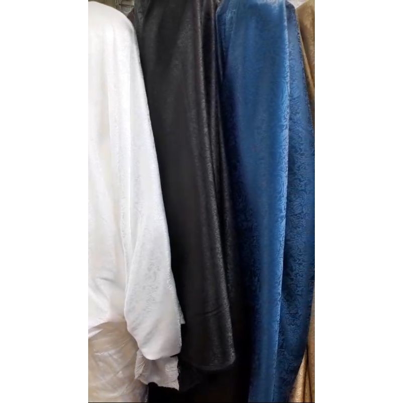 Bahan Kain Armani Jaguar Silk Bermotif premium