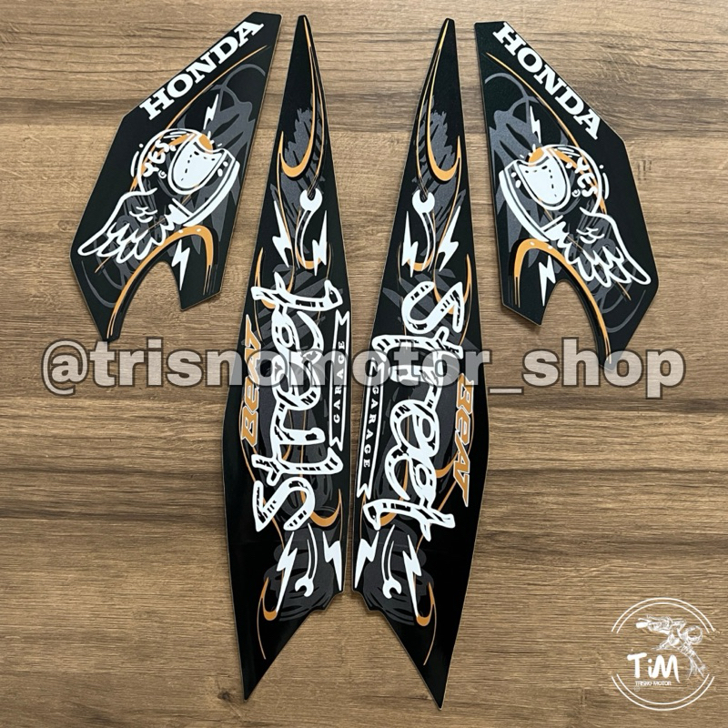 Striping Honda Beat street hitam 2021 | Stiker Beat FI street standar