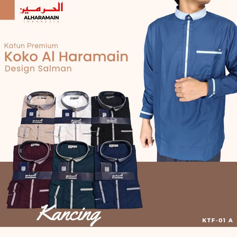 KOKO AL HARAMAIN KATUN PREMIUM LENGAN MANSET KANCING KLIP