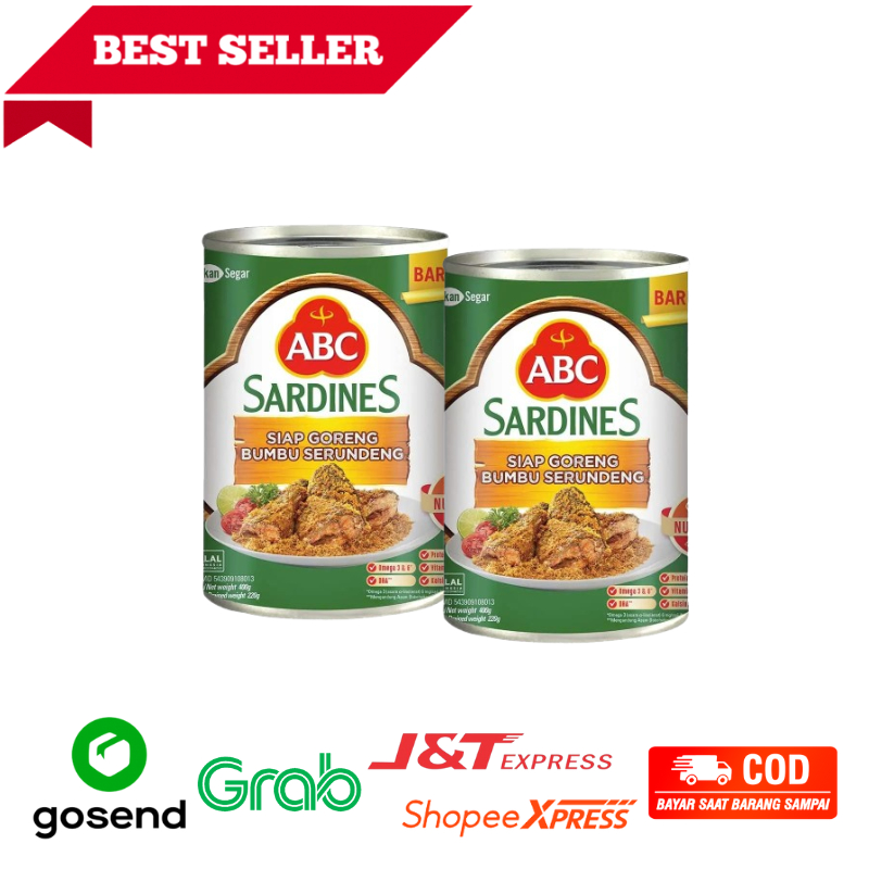 

SARDINES ABC Siap Goreng Bumbu Serundeng 155gr Fresh Freshmart Go