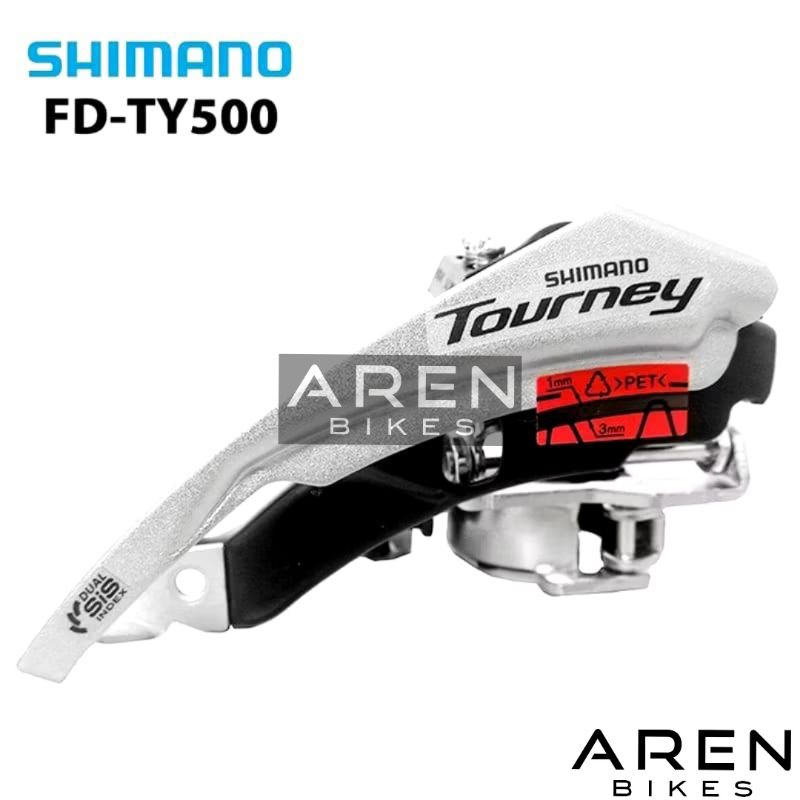 FD SHIMANO TOURNEY TY500 3 SPEED TARIKAN ATAS FRONT DERAILLEUR PEMINDAH GIGI GIR GEAR DEPAN CRANK SE