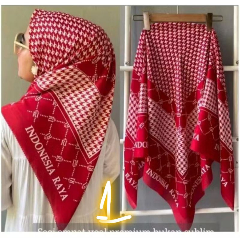 SEGI EMPAT MERAH PUTIH SEGI EMPAT MOTIF MERAH PUTIH INDONESIA SEGI EMPAT MURAH JILBAB MOTIF MERAH