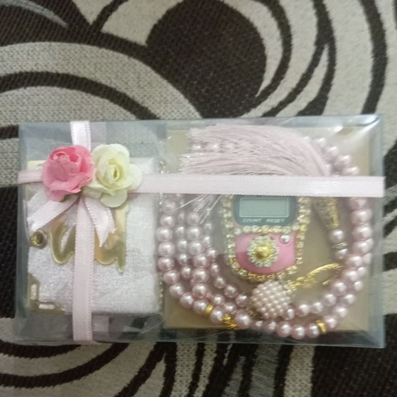 Qur'an mini Turki 1 set beserta tasbih digital & tasbih keren