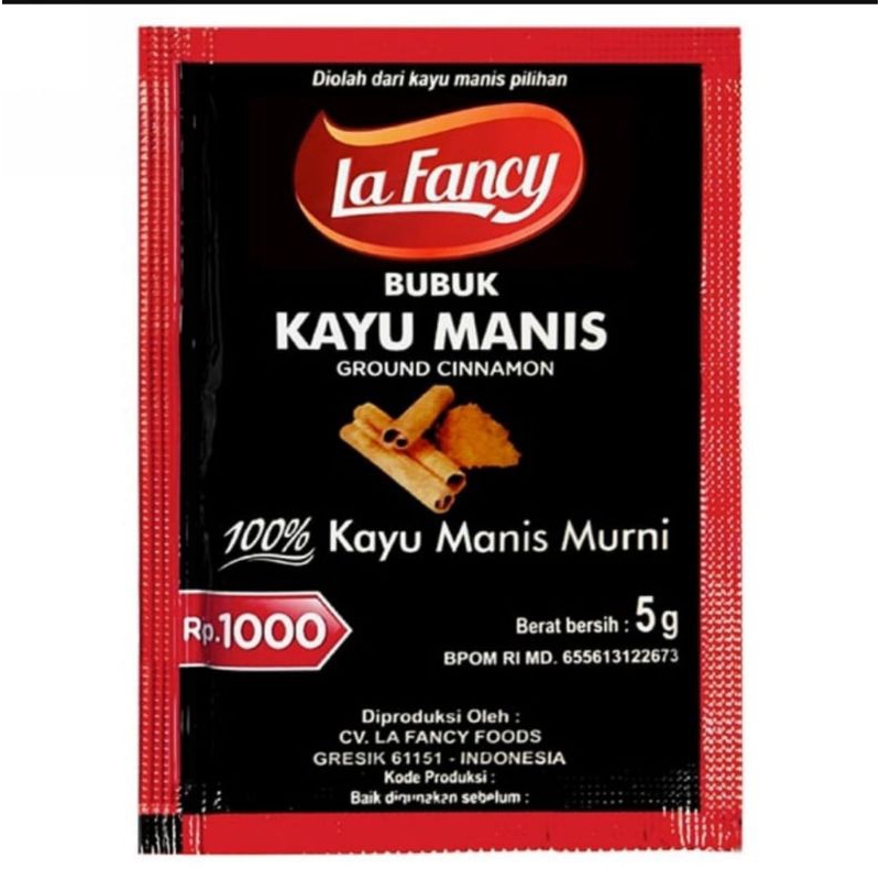 

√*murah grosir* La Fancy Bubuk Kayu Manis (Ground Cinnamon) Bumbu Rempah Murni Masakan Nusantara