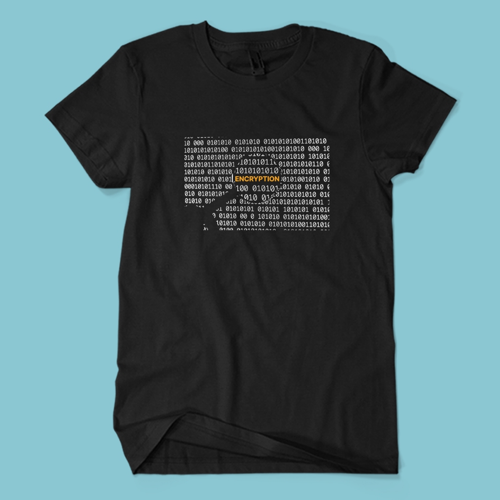 Kaos Distro Premium ENCRYPTION - Baju Programmer Programming Coding Unisex Dewasa