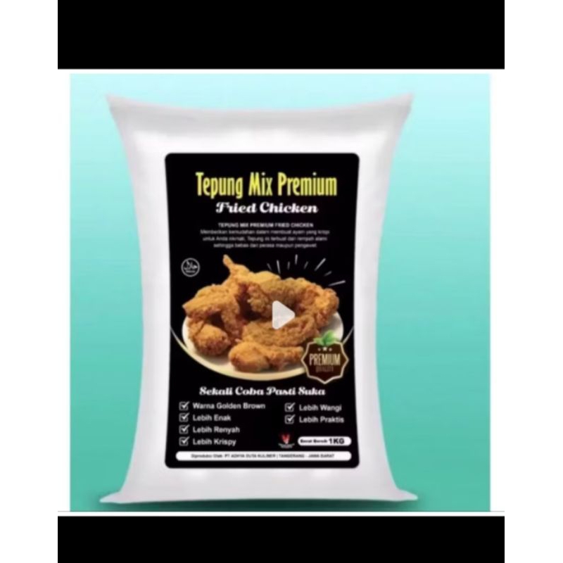 

Tepung Mix 1 kg Premium Fried Chicken / Ayam Geprek l Tepung Krispi Renyah, Wangi dan Harum 1kg