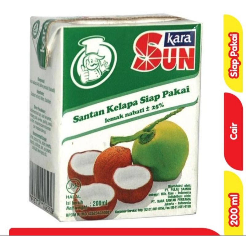 

KARA SUN Santan kelapa 200 ml