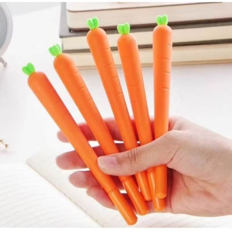 

Pen Pulpen Air Bentuk Wortel Carrot Lucu (3 Pcs)