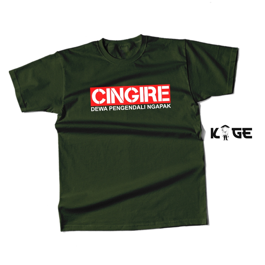 Kaos Baju Distro CINGIRE DEWA PENGENDALI NGAPAK - Kaos Distro Ngapak Kebumen KAOS KAGE