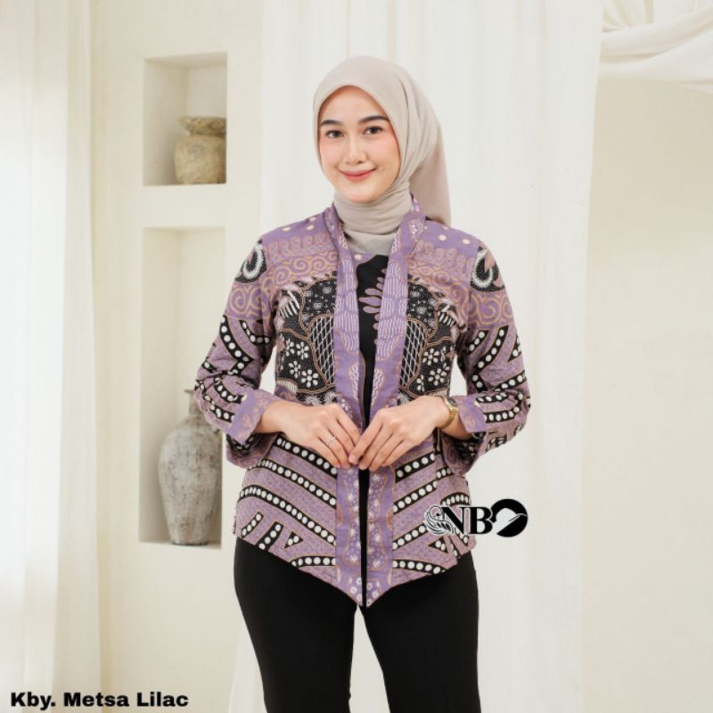 Atasan Batik Wanita Modern Terbaru Motif Metsa Model Kebaya Baju Batik Kerja Wanita M L XL XXL