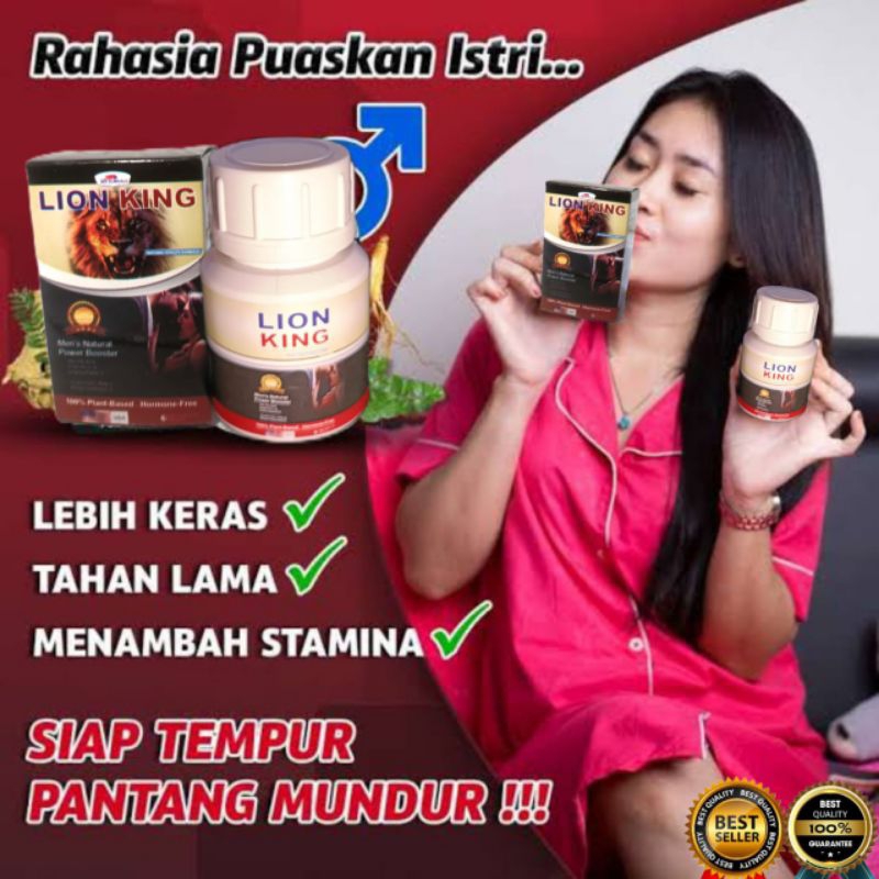 LION KING 1 BOTOL 6 CAPSUL ORIGINAL OBAT STAMINA PRIA KUAT TAHAN LAMA USA