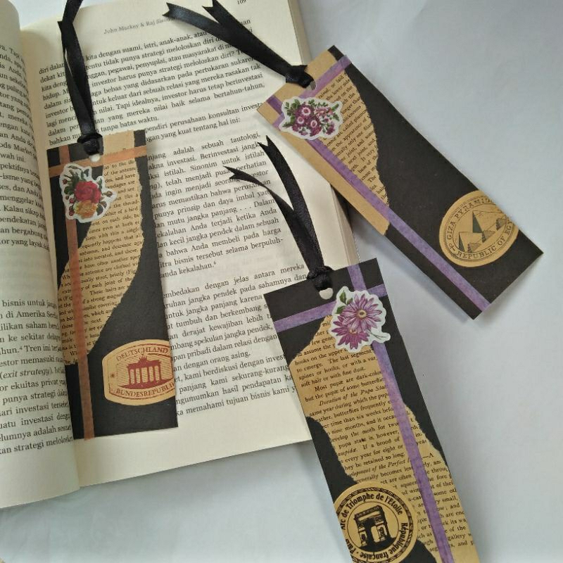 

5 pcs pembatas buku aesthetic/bookmark kertas estetik