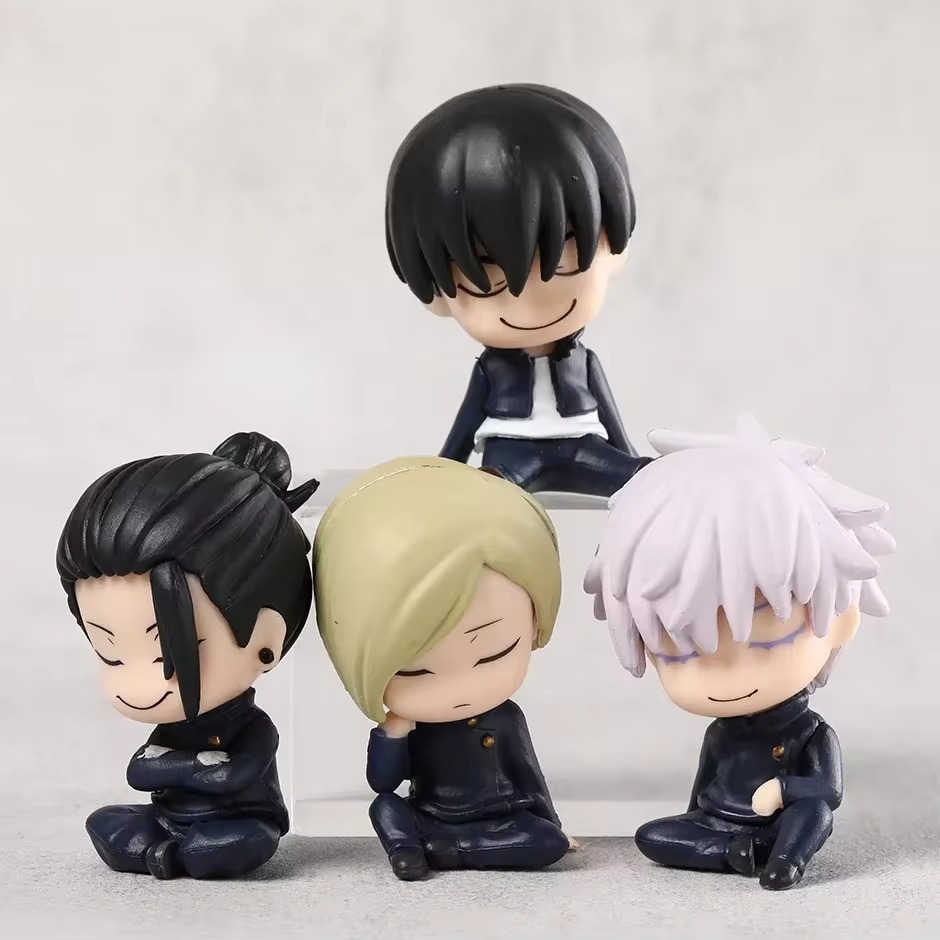 Mini Figure JJK Sleep Jujutsu Kaisen Anime Manga Pajangan Cute Chibi Kawaii Geto Gojo Megumi Nanami