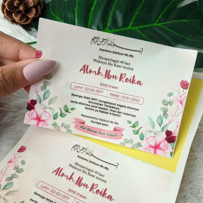 Threemind Stiker Tahlilan Pengajian Mengenang Wafatnya 40 100 1000 Hari Kotak Nasi dan Box Makanan
