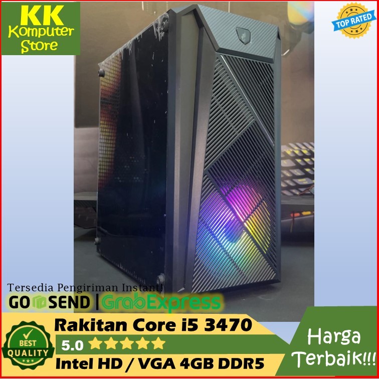 Pc Rakitan Core i5 3470 |Vga 4GB| Ram 8gb| Ssd 120Gb| Hdd 500G Fulset / PC Rakitan Gaming Only