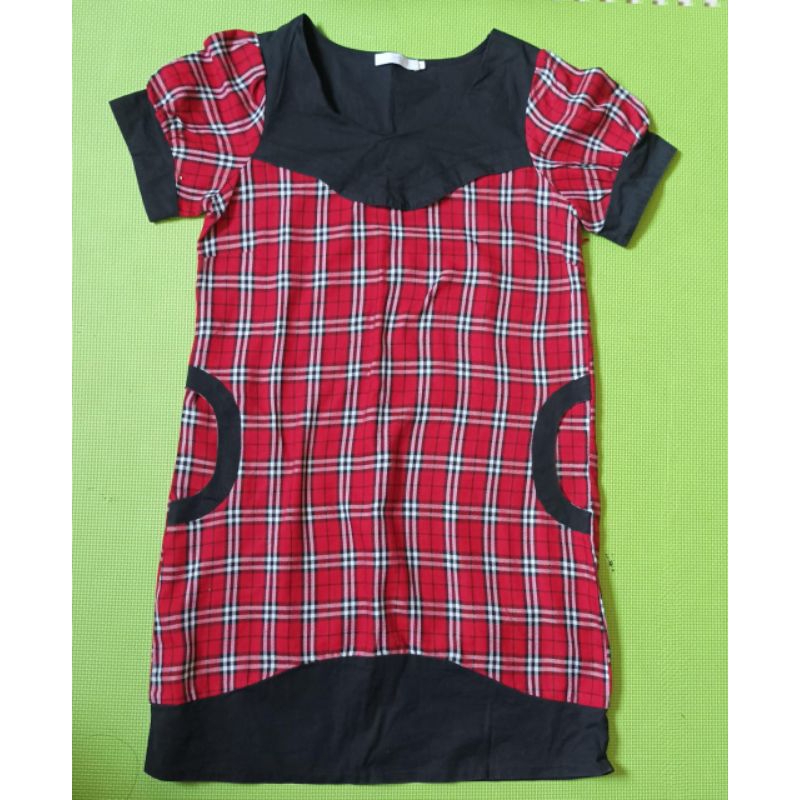 [preloved] Dress/atasan Motif Burberry Katun 9-10th