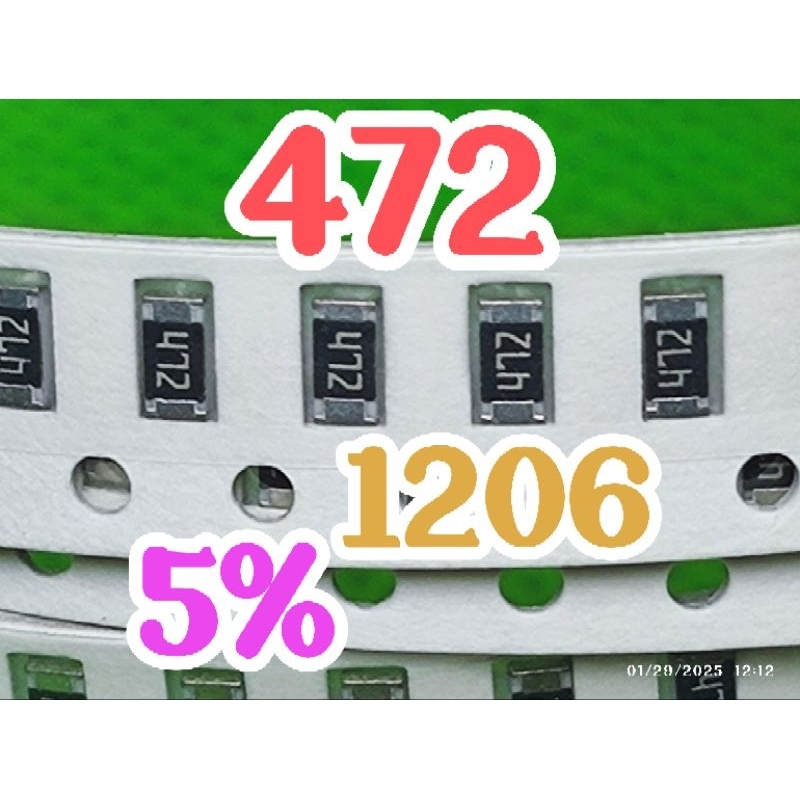 10pcs Chip resistor smd 472 size 1206 4,7kohm 4.7 kohm 4k7  japan