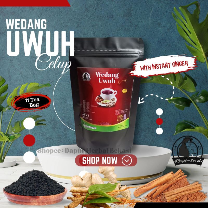 

WEDANG UWUH with INSTAN GINGER | teh herbal | isi 11 tegbag