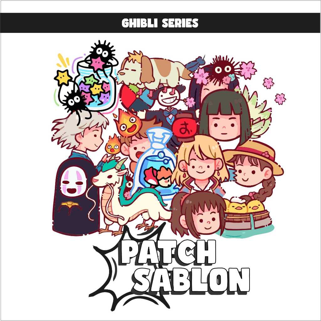 

GANTIBADJOE Sablon Patch DTF Ready to Press - Ghibli Series