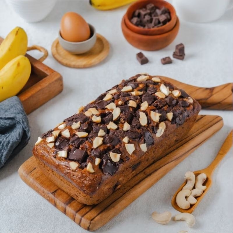 

Banana Chocolate Cashew / Cake Pisang Coklat Mede