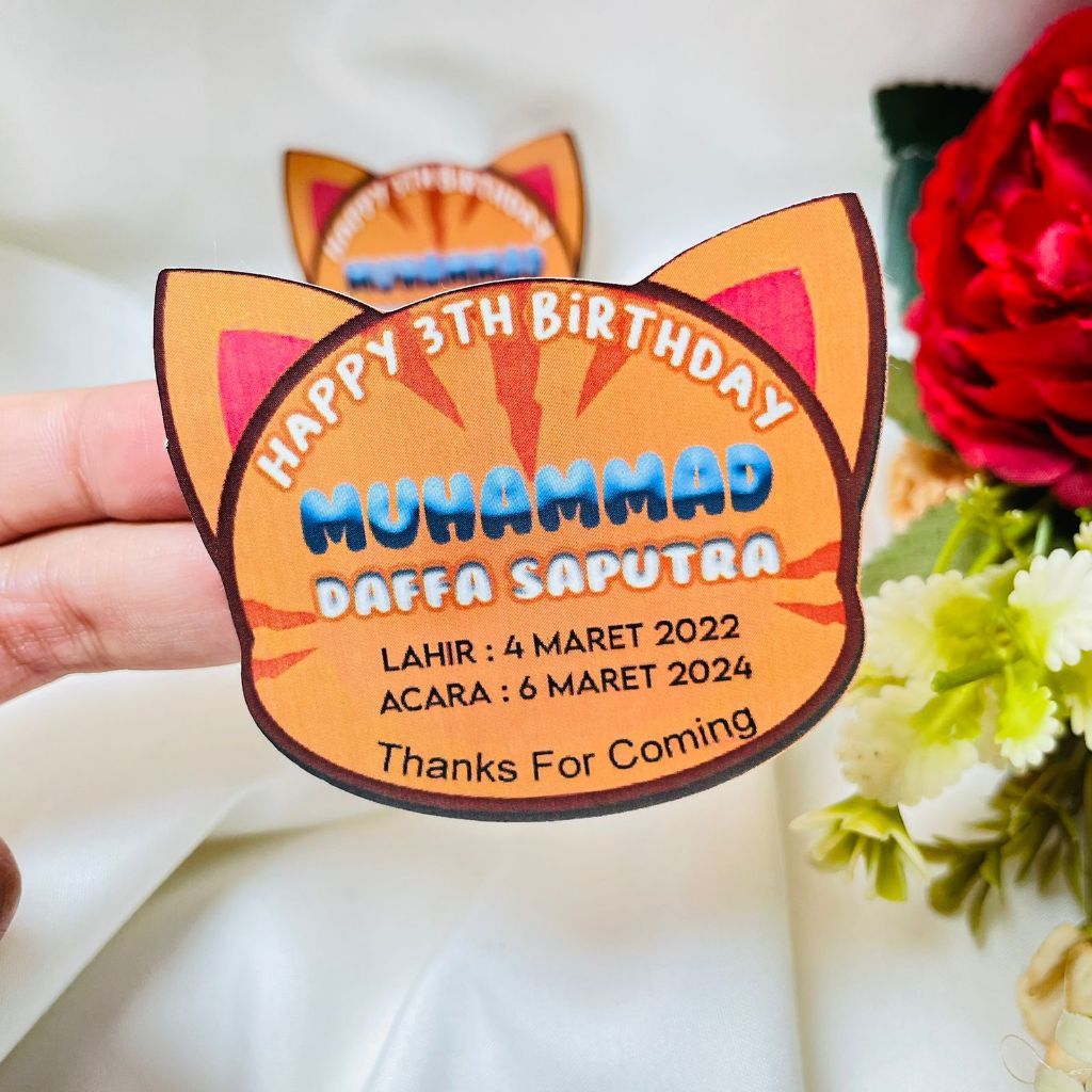 

Threemind Print Sticker Karakter Ulang Tahun Anak Stiker Label Hampers Ultah Free Design Birthday