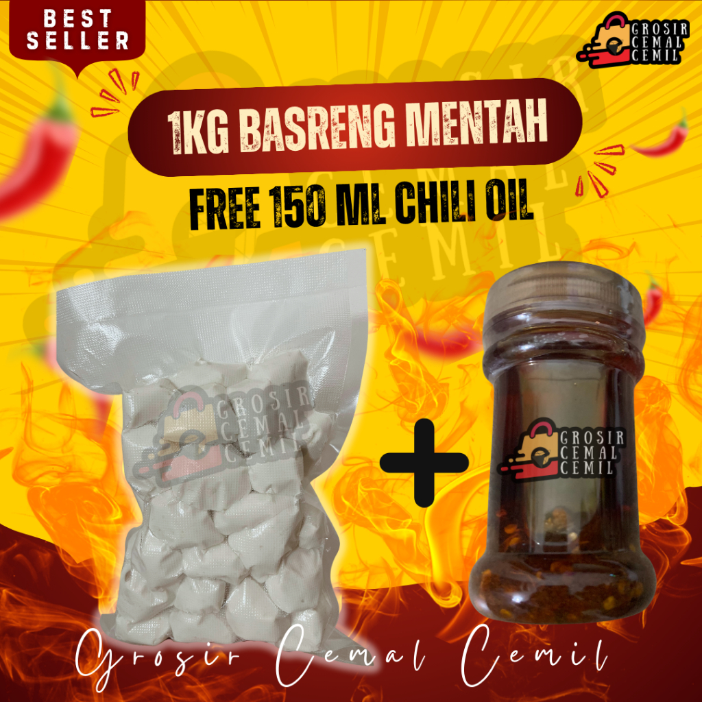 

PAKET 1 KG BASRENG MENTAH + 1 PCS BOTOL CHILI OIL 150 ML