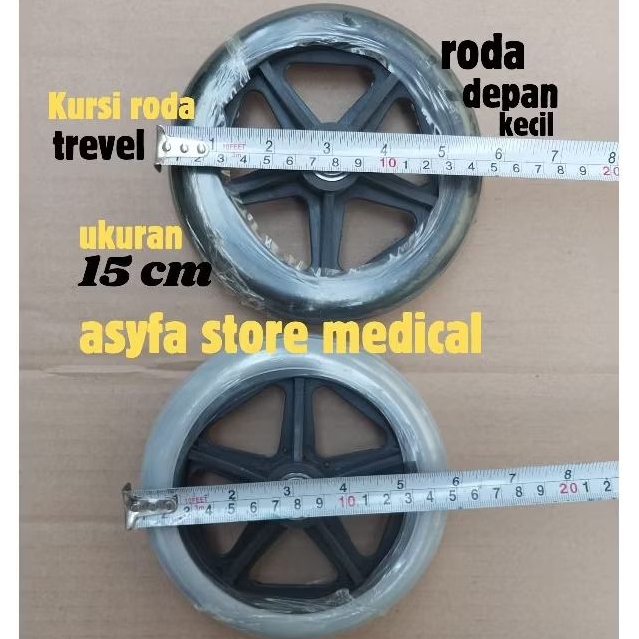Roda depan  kursi roda trevel 15 cm original murah