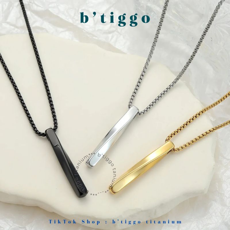 KALUNG TITANIUM ORIGINAL MODEL ROLO LIONTIN BALOK PELINTIR TERBARU CEWEK COWOK KEREN