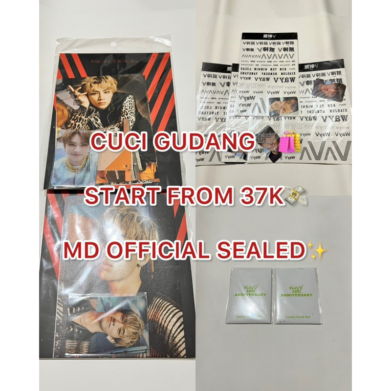 [CUCI GUDANG] WAYV OFFICIAL MERCHANDISE - KICK BACK AR PC TATTOO STICKER SET 3RR ANNIVERSARY LUCKY C