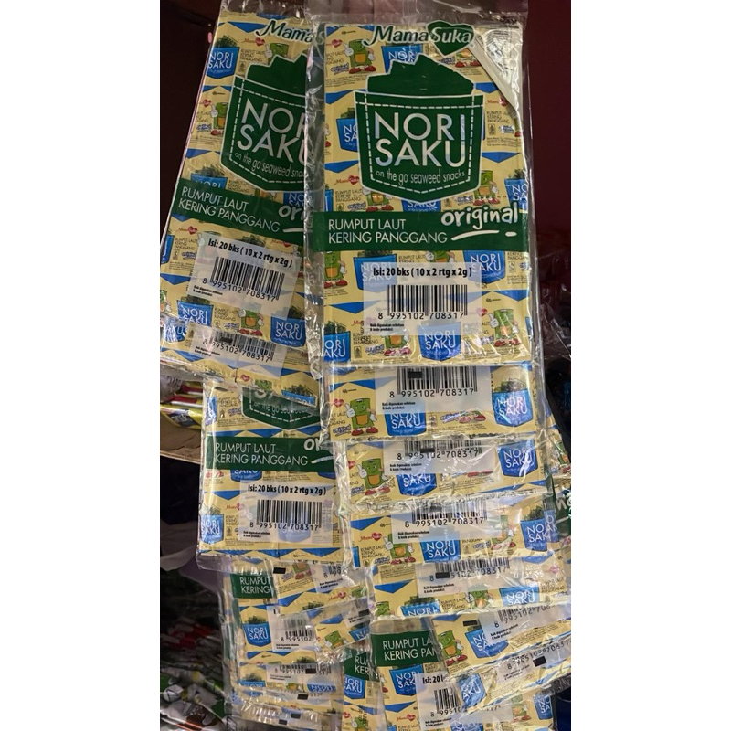 NORI SAKU RUMPUT LAUT KERING PANGGANG ISI 20 BUNGKUS