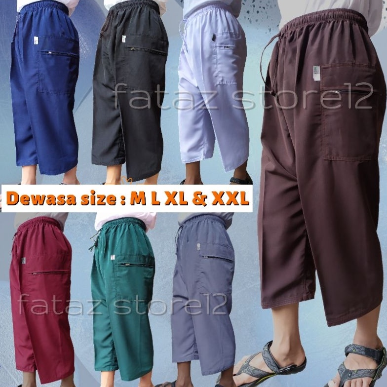 Celana Sirwal Cargo Komprang 34 SONTOG Pria Dewasa Warna Celana Haji Celana Umroh Laaisbal