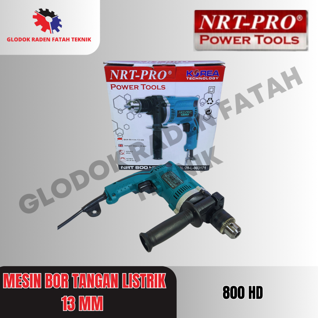 NRT-PRO 800 HD Mesin Bor Tangan Listrik/Mesin Bor Drill 13 mm NRT-PRO