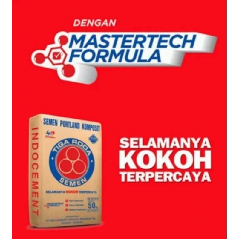 Semen 1 Sak Tiga Roda | Semen 50 KG Tiga Roda