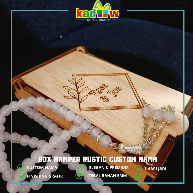 

Box hampers / Gift box / Box Kado / Kotak kado dari kayu custom Nama